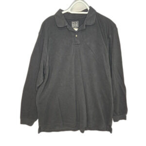 Jos. A. Bank Classic Collection Long Sleeve Polo | Men's Size Medium Black Shirt